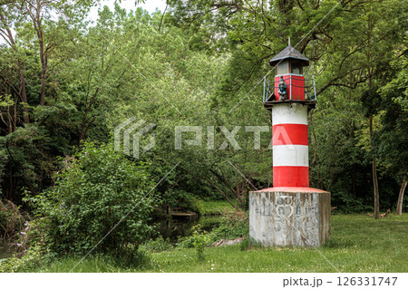 At the Paliste campsite on the Dyje River next to the village of Nejdek, Czech Republic 126331747