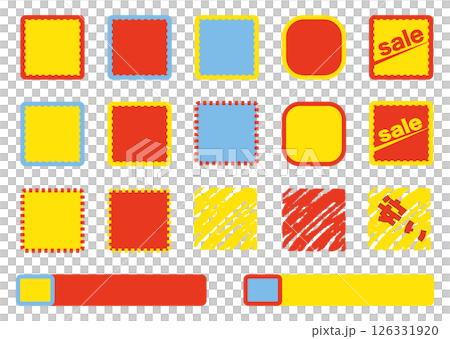 目立つシール用素材セット1 目立つシール用素材セット1 126331920