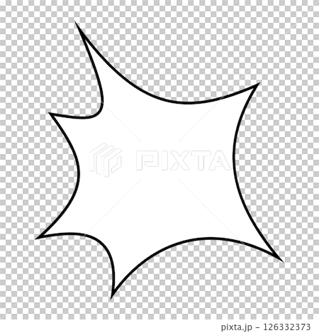 シンプルな吹き出しのイラスト　とげとげ 126332373