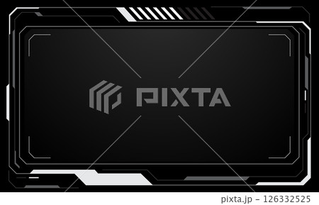 HUD frames white grey user interface elements design modern technology futuristic control panel screen digital hologram window gaming menu touching cyber monitor set on black background vector HUD frames white grey user interface elements design modern technology futuristic control panel screen digital hologram window gaming menu touching cyber monitor set on black background vector 126332525