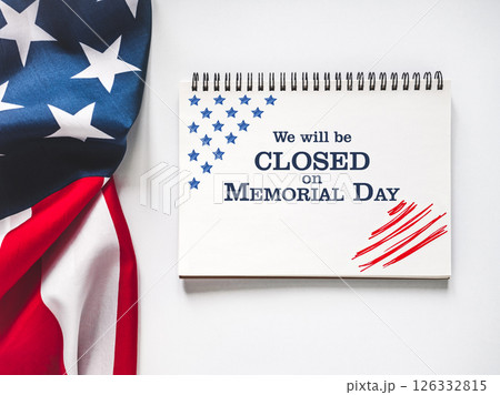 We will be closed on Memorial Day. Sign board We will be closed on Memorial Day. Sign board 126332815