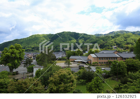 兵庫県勝岡市　出石城　二ノ丸跡からの風景 126332925