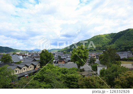 兵庫県勝岡市　出石城　二ノ丸跡からの風景 126332926