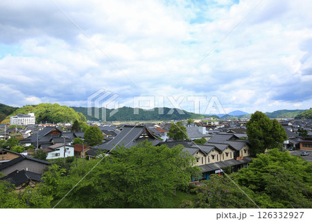 兵庫県勝岡市　出石城　二ノ丸跡からの風景 126332927