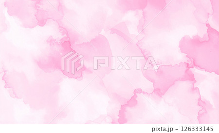 ピンク色の水彩背景素材 ピンク色の水彩背景素材 126333145