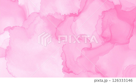ピンク色の水彩背景素材 126333146