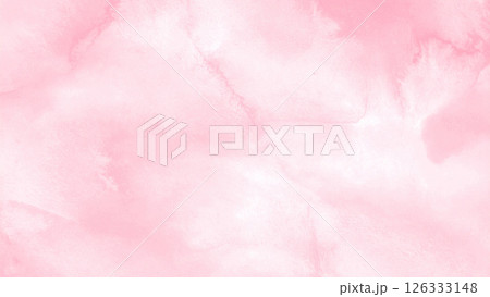 ピンク色の水彩背景素材 126333148