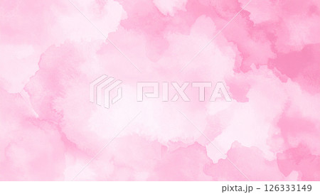ピンク色の水彩背景素材 ピンク色の水彩背景素材 126333149