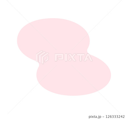 シンプルでおしゃれなピンク色の抽象的な形 -  あしらい･フレーム･背景の液体シェイプ素材 126333242