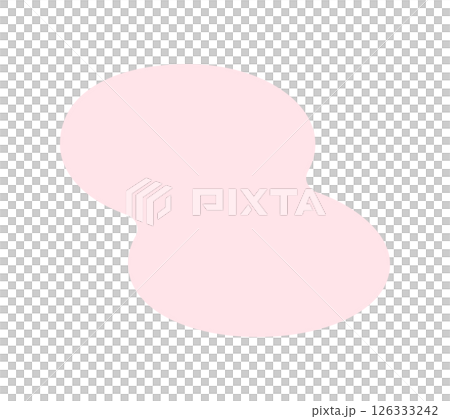 シンプルでおしゃれなピンク色の抽象的な形 -  あしらい･フレーム･背景の液体シェイプ素材 126333242