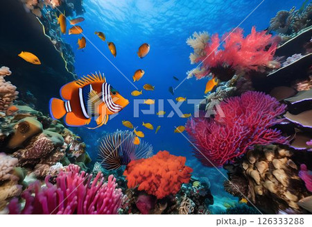 Marine Life Paradise: Rare Species in Coral Reef Marine Life Paradise: Rare Species in Coral Reef 126333288