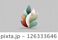Soft pastel abstract shapes with elegant design 126333646