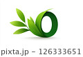 Green leaves blended with number 10 icon 126333651