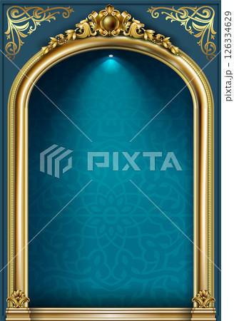 Golden luxury classic arch with columns 126334629