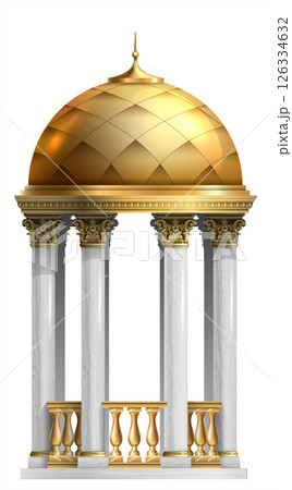 Classic gazebo with dome and columns 126334632