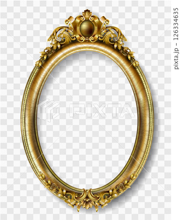 Oval classic golden picture baroque frame 126334635