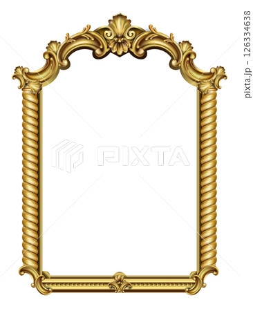 Golden classic rococo baroque frame 126334638