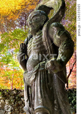 両子寺仁王像と紅葉 両子寺仁王像と紅葉 126335085