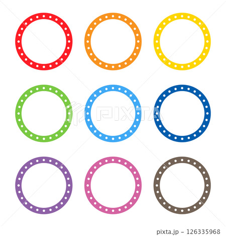 A Set of Circular Dotted Line Labels A Set of Circular Dotted Line Labels 126335968