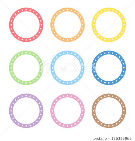 A Set of Circular Dotted Line Labels A Set of Circular Dotted Line Labels 126335969