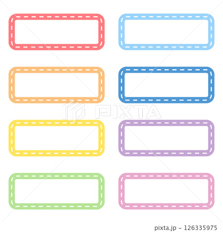 A Set of Rectangular Dashed Line Labels A Set of Rectangular Dashed Line Labels 126335975