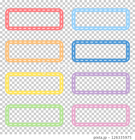 A Set of Rectangular Dashed Line Labels A Set of Rectangular Dashed Line Labels 126335975