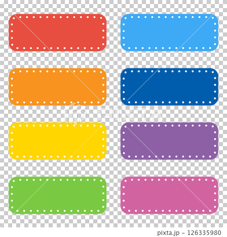 A Set of Rectangular Dotted Line Labels 126335980