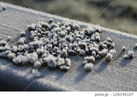 Frosted Playground Gravel Stones In The Falltime Frosted Playground Gravel Stones In The Falltime 126336107