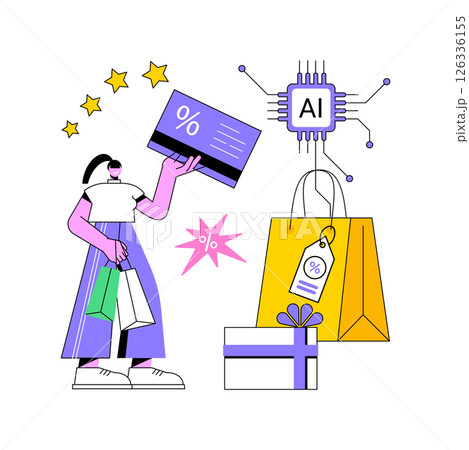 AI-Driven Customer Loyalty Programs abstract concept vector illustration. 126336155