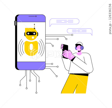 AI-Powered Interactive Voice Response Systems abstract concept vector illustration. 126336156