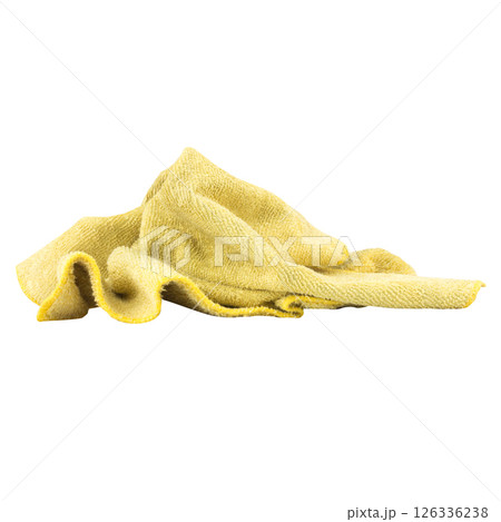 rag color yellow isolated on white background rag color yellow isolated on white background 126336238