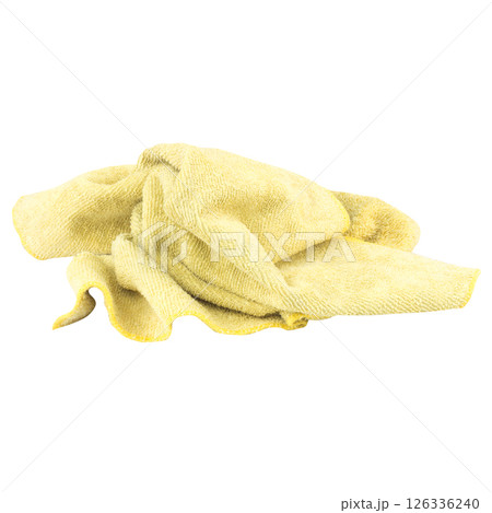 rag color yellow isolated on white background 126336240
