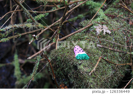 Watermelon Slice Painted Rock On A Mossy Log Hides And Finds Watermelon Slice Painted Rock On A Mossy Log Hides And Finds 126336449