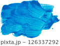 Blue paint smear with a smooth, glossy texture 126337292