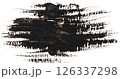Watercolor brush stroke of black paint, on white isolated background 126337298