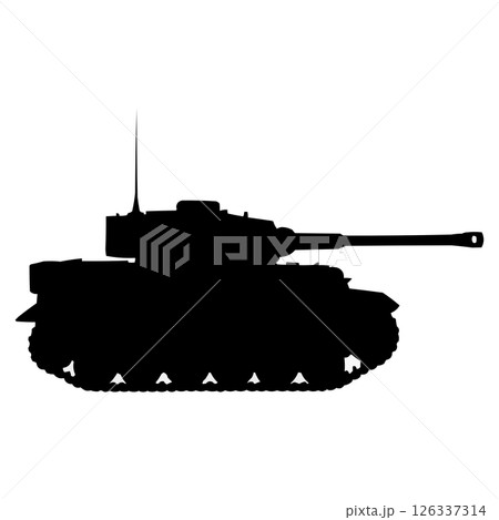 The Powerful Silhouette of a Tank Generative AI 126337314