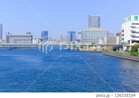 東京都江東区夢の島大橋周辺2025年4月 126338104