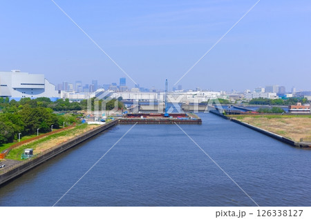 東京都江東区荒川河口付近2025年4月 東京都江東区荒川河口付近2025年4月 126338127