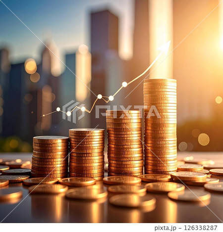 物価上昇　イメージ図　イラスト 126338287