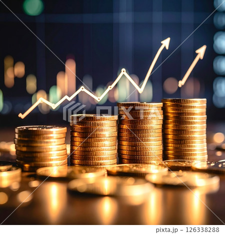 物価上昇　イメージ図　イラスト 126338288
