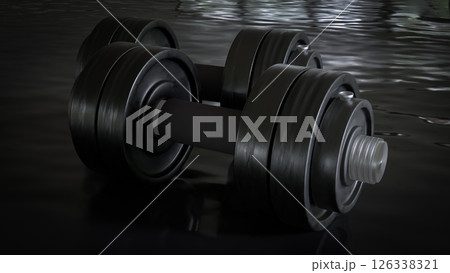 The Black Drumbeat for Sport or Health concept 3d Rendering. 126338321