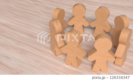 The Wood Human for Team concept 3d Rendering. 126338347