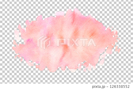 Delicate watercolor gradient textured orange and pink stain with spray drops. Artistic coral and yellow watercolour blob, abstract shiny summer concept for banner design, juice background Delicate watercolor gradient textured orange and pink stain with spray drops. Artistic coral and yellow watercolour blob, abstract shiny summer concept for banner design, juice background 126338552