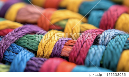 カラフルな毛糸 126338986