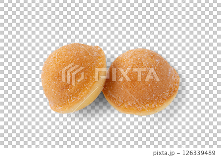 透明背景上兩塊鐘形卡斯特拉蛋糕(png) 透明背景上兩塊鐘形卡斯特拉蛋糕(png) 126339489