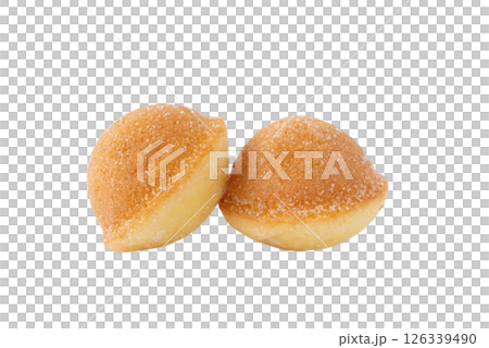 透明背景上兩塊鐘形卡斯特拉蛋糕(png) 透明背景上兩塊鐘形卡斯特拉蛋糕(png) 126339490