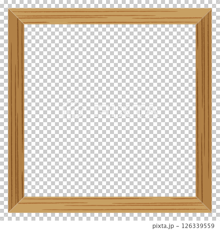 正方形のウッドフレームのベクターイラスト 126339559