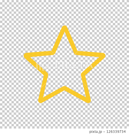 ミニマル星形アイコン／Minimal Gold Star Icon 126339734