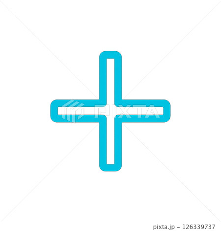 ミニマルプラスアイコン／Minimal Teal Plus Icon 126339737