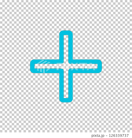ミニマルプラスアイコン／Minimal Teal Plus Icon 126339737